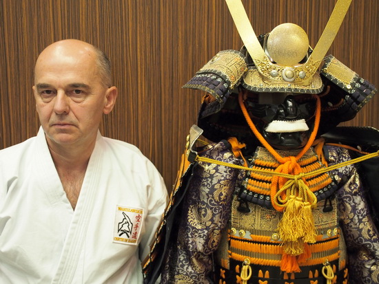 Hanshi Tomasz Piotrkowicz i yoroi - zbroja samurajska